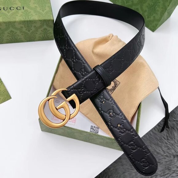 Gucci Marmont Belt - Black New Embossed - Picture 3 of 7